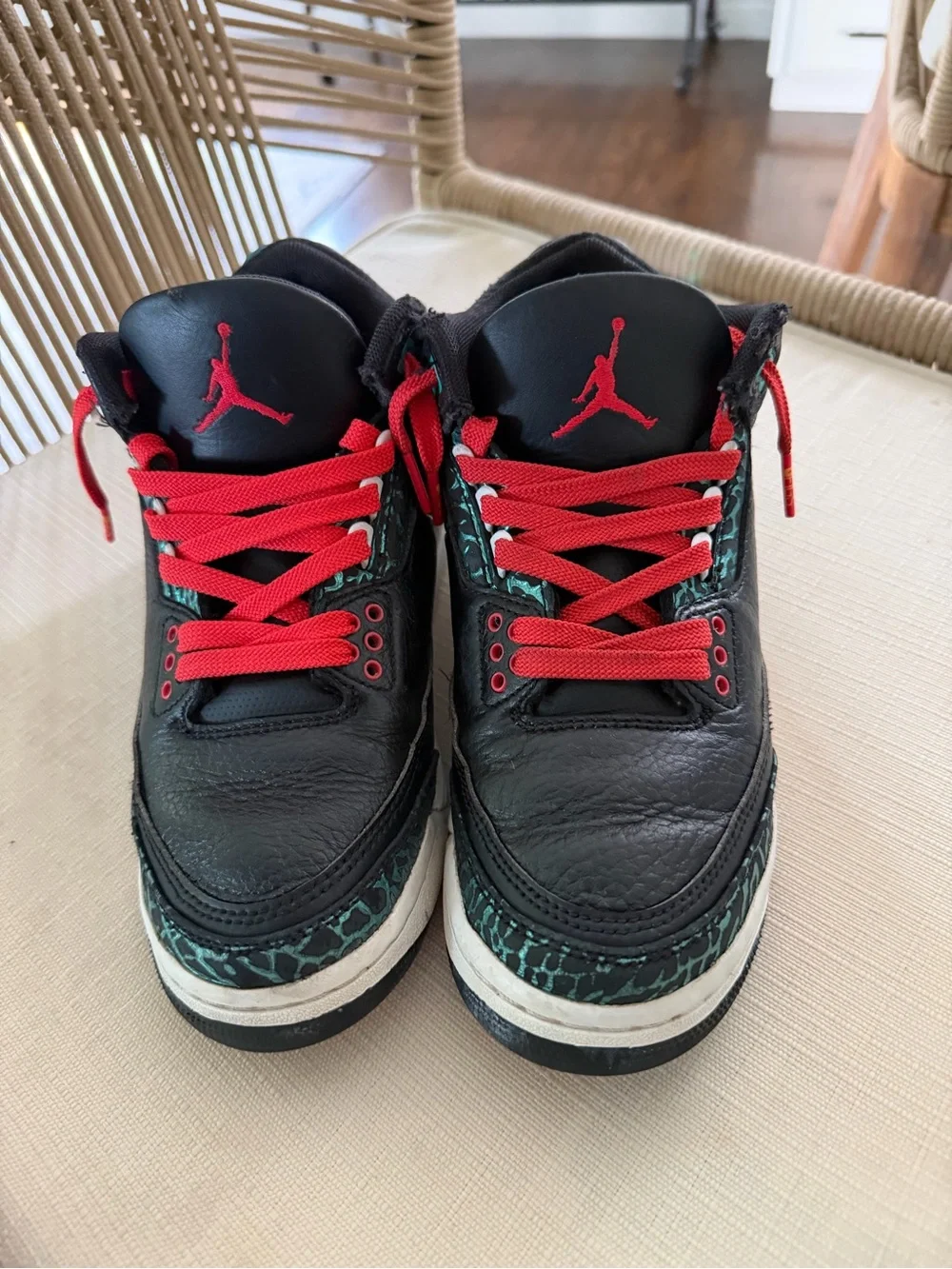 Air Jordan 3 Retro GS 'Moto' (Black/Siren Red/Hyper Jade)